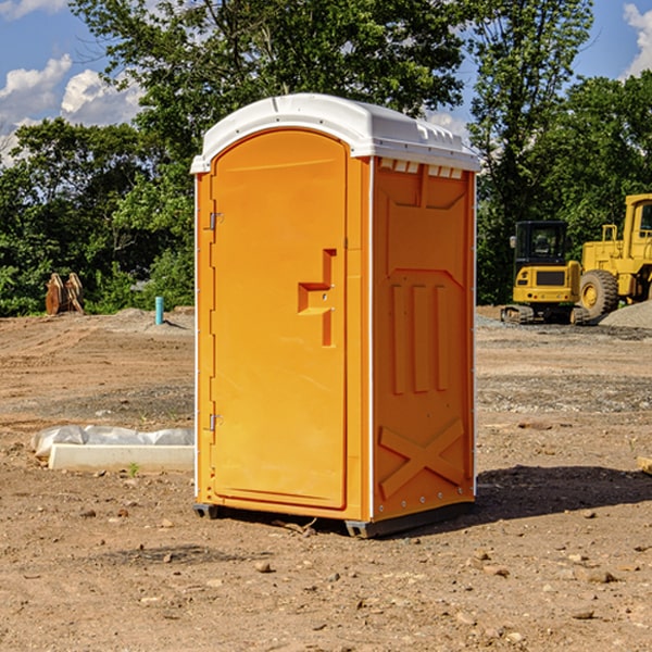 how often are the portable restrooms cleaned and serviced during a rental period in Ohio County IN